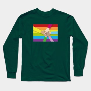 LGBTQ Flag Rainbow Colors Hands Long Sleeve T-Shirt